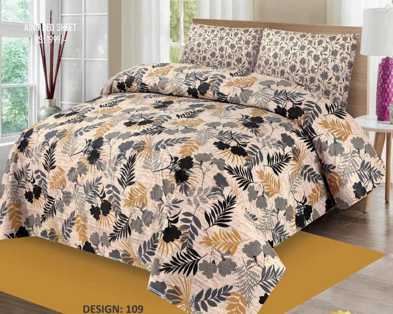 Natural Whisper – Skin Leaf Pattern Cotton Bedsheet