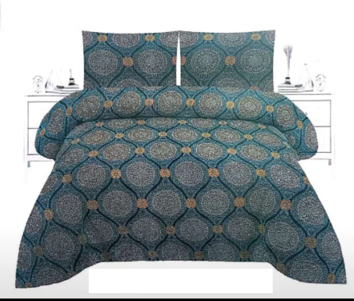 Botanic Bloom – Green Printed Bedsheet Set