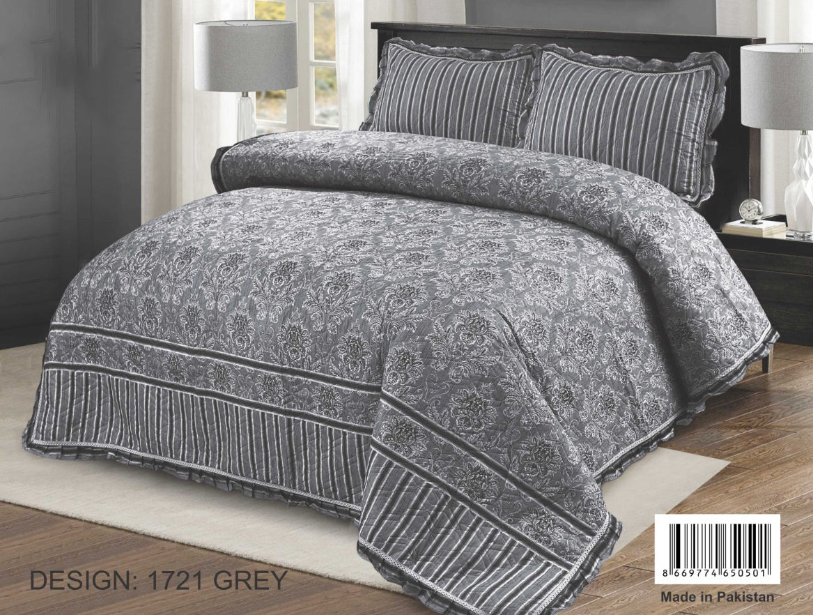 🌫️ Classic Grey – 3 Piece Comforter Set