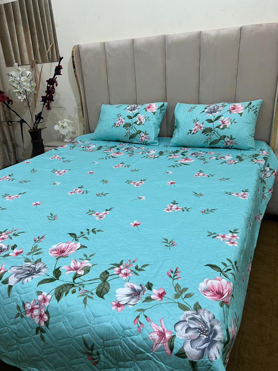Beautiful 3 Piece Sea Green Comforter Set