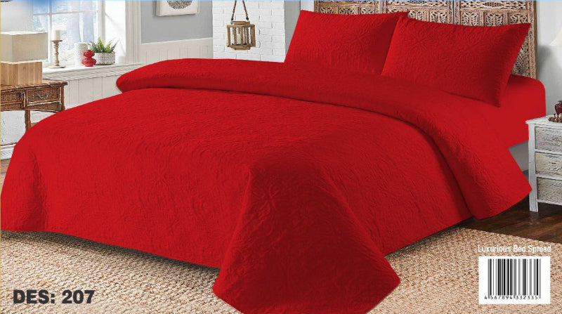 Scarlet Luxe – 3-Piece Red Comforter Set