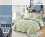 Sage Green-6 pcs luxury bedspread